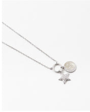 Load image into Gallery viewer, Sterling Silver Moon &amp; Star Necklace
