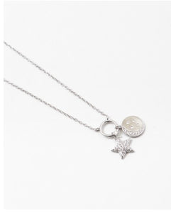 Sterling Silver Moon & Star Necklace