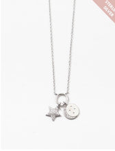 Load image into Gallery viewer, Sterling Silver Moon &amp; Star Necklace
